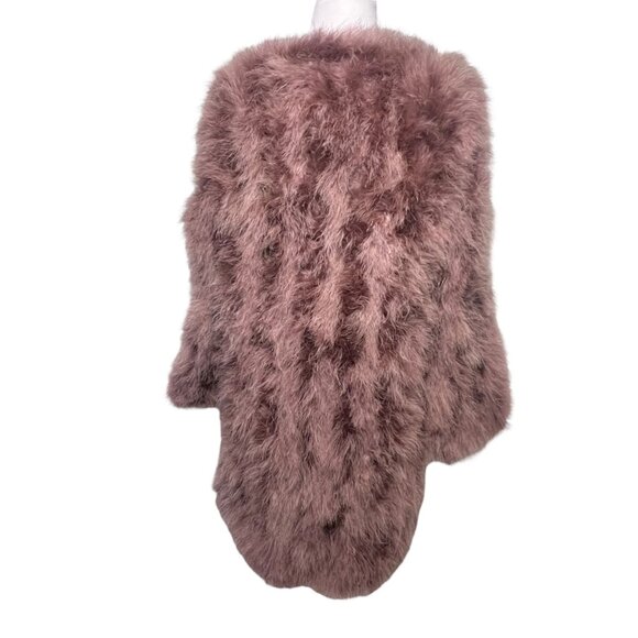 Purple Real Feather Overcoat Whimsigoth Indie Grunge Fairycore Old Money Boho L - Picture 3 of 14
